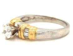 Contemporary Platinum Ring with .45 Ct. Diamond