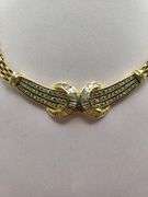 Handcrafted 18ct Gold necklace with over 10ctw of Pave & Baguette Diamonds – 40.3g of Solid Gold, si