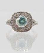 Dazzling 2.75 Ct Emerald Green Fire Moissanite Ring