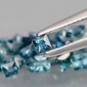 Heated only! 2.15ct princess cut Australian Sapphire set