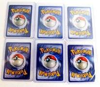 6 Pokémon 1999 1st Edition Trade Cards