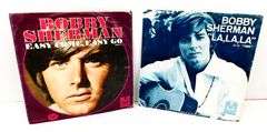 2 Vintage Bobby Sherman 45 Records with Dust Jackets