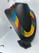 Natual Ruby , Emerald and Cornflower Blue and Yellow Sapphire 5 Necklace