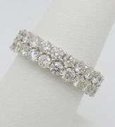 4.45CTW Two-Row Diamond Eternity Band