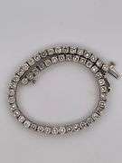 CERTIFIED 14K WHITE GOLD DIAMOND TENNIS BRACELET 7.50 CARATS