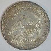 Needle-sharp Uncirculated Detail 1825 Capped Bust Half Dollar