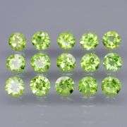 Round cut! Untreated! Matched! 6.04ct Peridot set!
