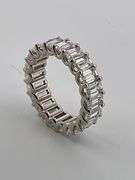 CERTIFIED BRAND NEW 14K WHITE GOLD DIAMOND ETERNITY BAND. 7.50 CARATS OF DIAMONDS