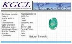 Huge Certified 2230 Ct Museum Size Natural Emerald