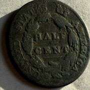1828 12 Star Half Cent