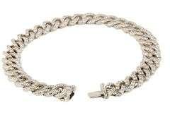 9.0MM 8.75ctw Diamond Curb Link Bracelet in 18K