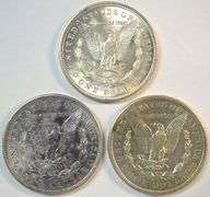 Real flashy-white top end 1921 P-D-S Morgan Silver Dollars