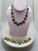 Investment! Very Rare Antique Egyptian Turquoise Necklace and Bracelet Set