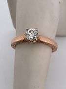 CERTIFIED 14K ROSE GOLD DIAMOND ENGAGMENT RING