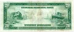 High end 1914 Series Large Size $20 Federal Reserve Note (2-B).