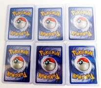 6 Pokémon 1999 1st Edition Trade Cards