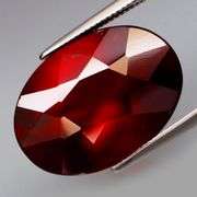 Intense and elegant 13.51ct top cherry red Hessonite Garnet!