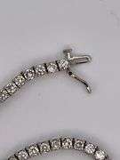 CERTIFIED 14K WHITE GOLD DIAMOND TENNIS BRACELET 7.50 CARATS