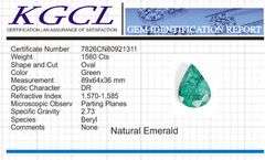 Magnificent 1560 Ct Huge Certified Museum Size Natural Emerald Solitaire