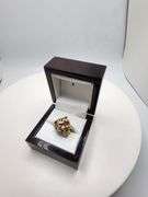 Tiger ring! hand made and very rare18KT Yellow Gold Lion Ring