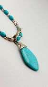 925 Sterling Silver Carolyn Pollack Natural Turquoise Necklace
