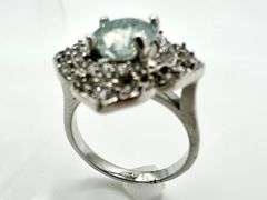 Sparkling 2.75 Ct White Ice Blue Simulated Diamond Ring