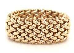 14kt Yellow gold mesh ring