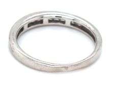 18kt White gold 0.30ctw princess cut channel set diamond band