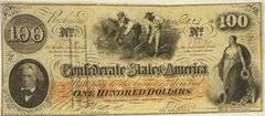 $100 1862 Series CSA Watermarked Note