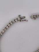 CERTIFIED 14K WHITE GOLD DIAMOND TENNIS BRACELET 7.50 CARATS