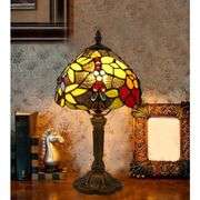 Set of 2 Stained Glass Table Lamps