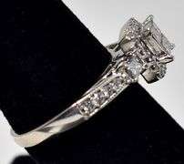 Stunning 10K White Gold Diamond Ring