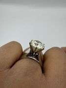 14K White Gold Solitaire 4.75ct Diamond Engagement Ring