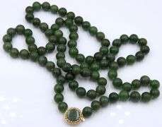 Green Jade beaded necklace