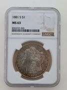 1881-S Morgan Silver Dollar, NGC MS63