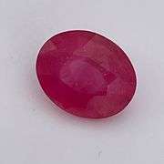 CERTIFIED NATURAL RUBY 3.31 CARAT OVAL SHAPED.