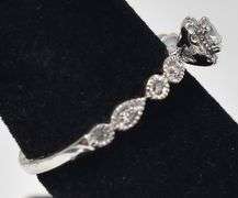 Sparkling 10K White Gold Approx. 0.10CTS Diamond Ring