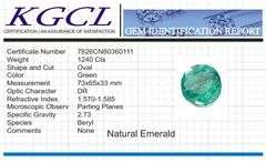 Huge Certified 1240 Ct Museum Size Natural Emerald
