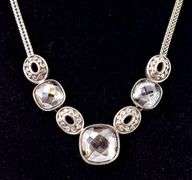 Sparkling CZ Gemstone Necklace in Sterling Silver