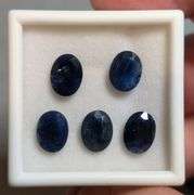 Deep blue and heavy! Full 9.22 carat set of Sapphires!