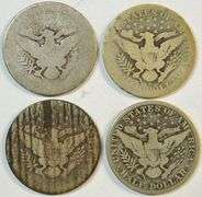 Scarce 1893-O, 1895-O, 1898-S, & 1915-S Barber Half Dollars in circ