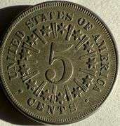 1866 Rays Shield Nickel