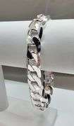 Strong 26 Gram .925 Sterling Silver Plated Cuban Link Bracelet