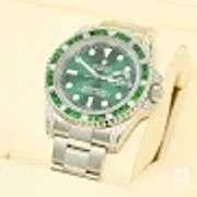 Very rare Emerald and diamond Rolex day just and quieckset submariner