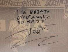 "the majesty" Extremely Collectible Jozza 'One of a kind' Mixed Media on Canvas very large