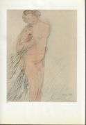 Exclusive Auguste Rodin Lithograph of Watercolor Signed in the Plate, 1949