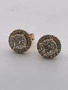 CERTIFIED BRAND NEW 14K YELLOW GOLD DIAMOND STUDS