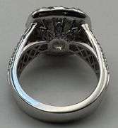14K White Gold Round Brilliant Cut Diamond Ring of 5.56