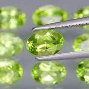 Dazzling 7.59ct untreated apple green Peridot set!