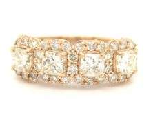 14kt Yellow gold 1.25ctw princess and round brilliant cut diamond band